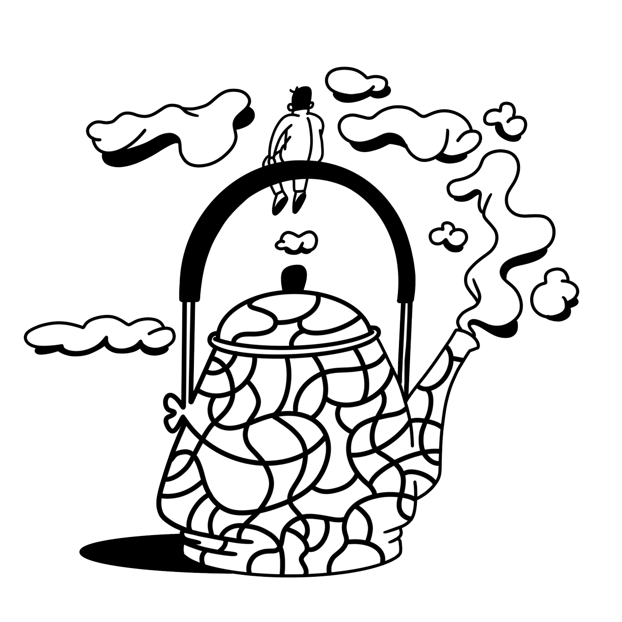 Illustrazione di una teiera