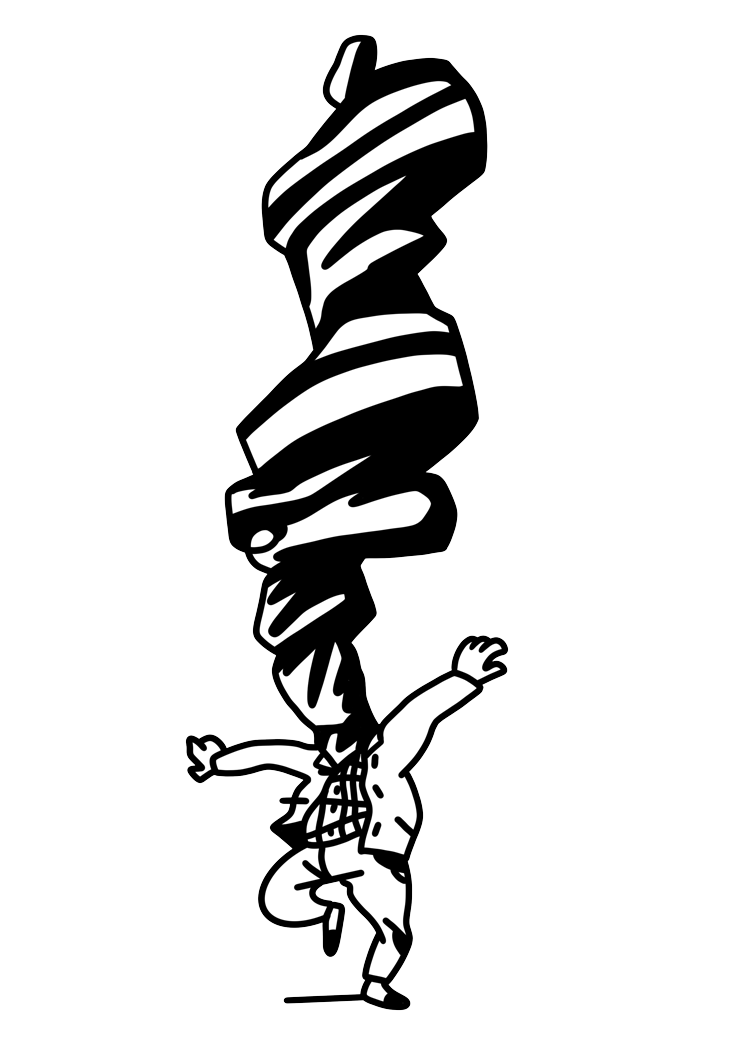 Illustrazione di una testa di sasso